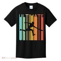 Ultimate Frisbee Retro Player Flying Disc Throwing Kids T-Shirt thumb 0