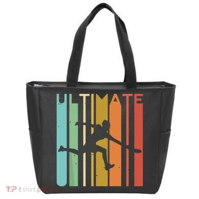 Ultimate Frisbee Retro Player Flying Disc Throwing Tote Bag