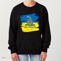 Ukrainian Flag Russian War Ship Go Fuck Yourself Women's Sweatshirt thumb 0