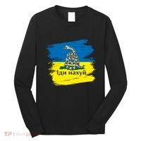 Ukrainian Flag Russian War Ship Go Fuck Yourself Long Sleeve Shirt thumb 0