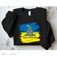 Ukrainian Flag Russian War Ship Go Fuck Yourself Sweatshirt thumb 2
