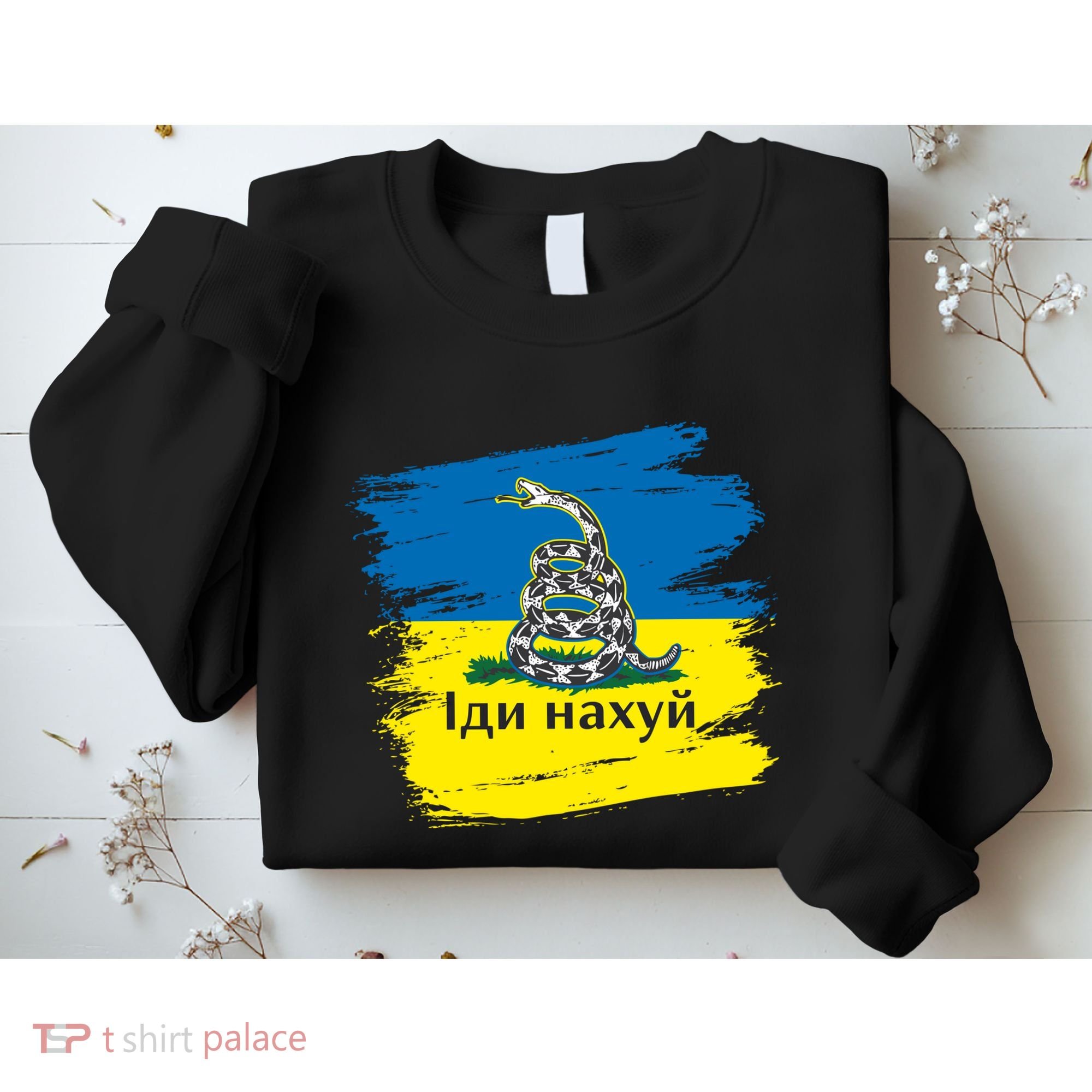 Ukrainian Flag Russian War Ship Go Fuck Yourself Sweatshirt