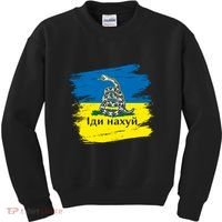 Ukrainian Flag Russian War Ship Go Fuck Yourself Kids Sweatshirt thumb 0