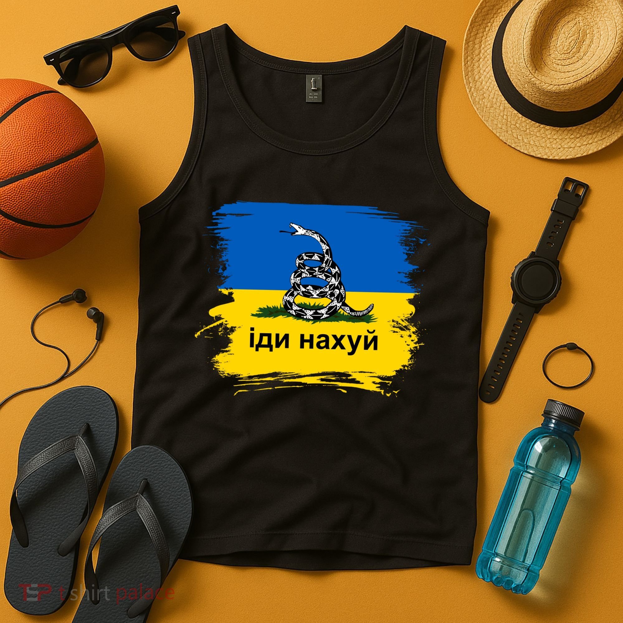 Ukraine Flag Russian Warship Go F Yourself Tank Top