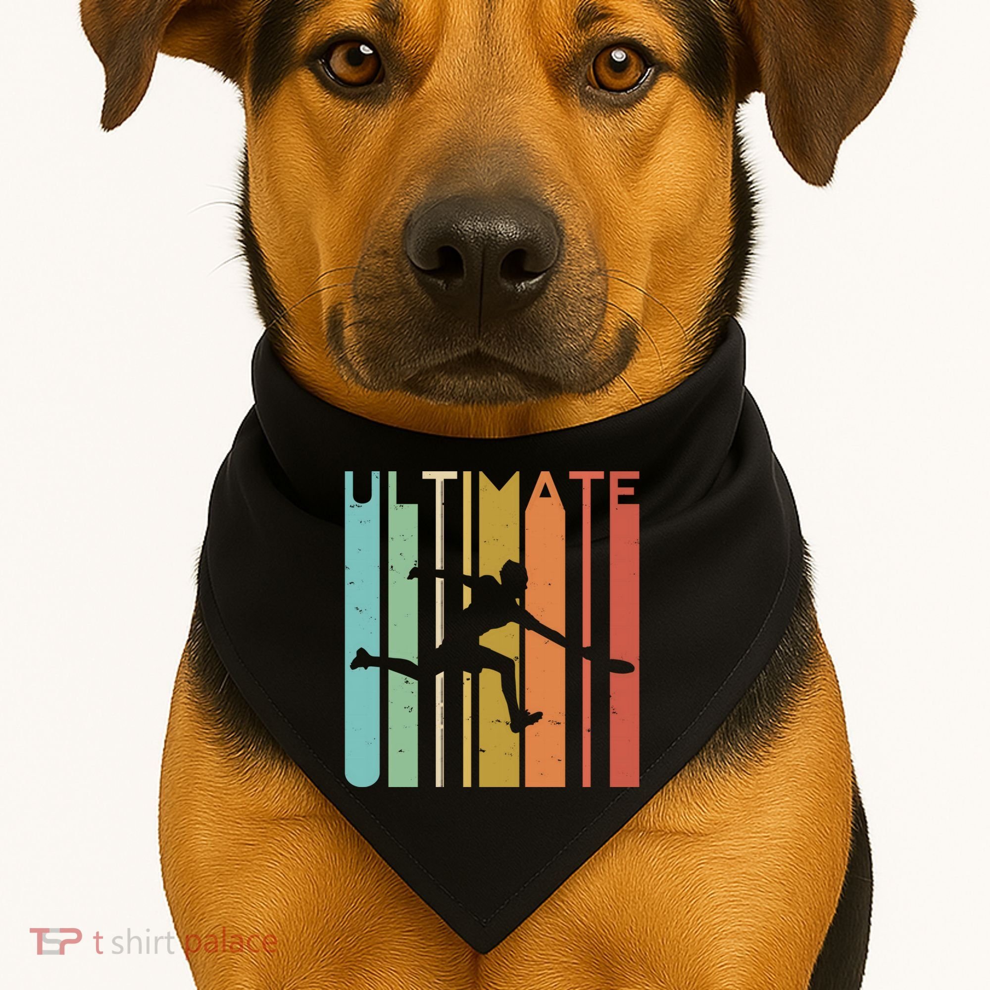 Ultimate Frisbee Retro Player Flying Disc College Cute Gift USA-Made Doggie Bandana