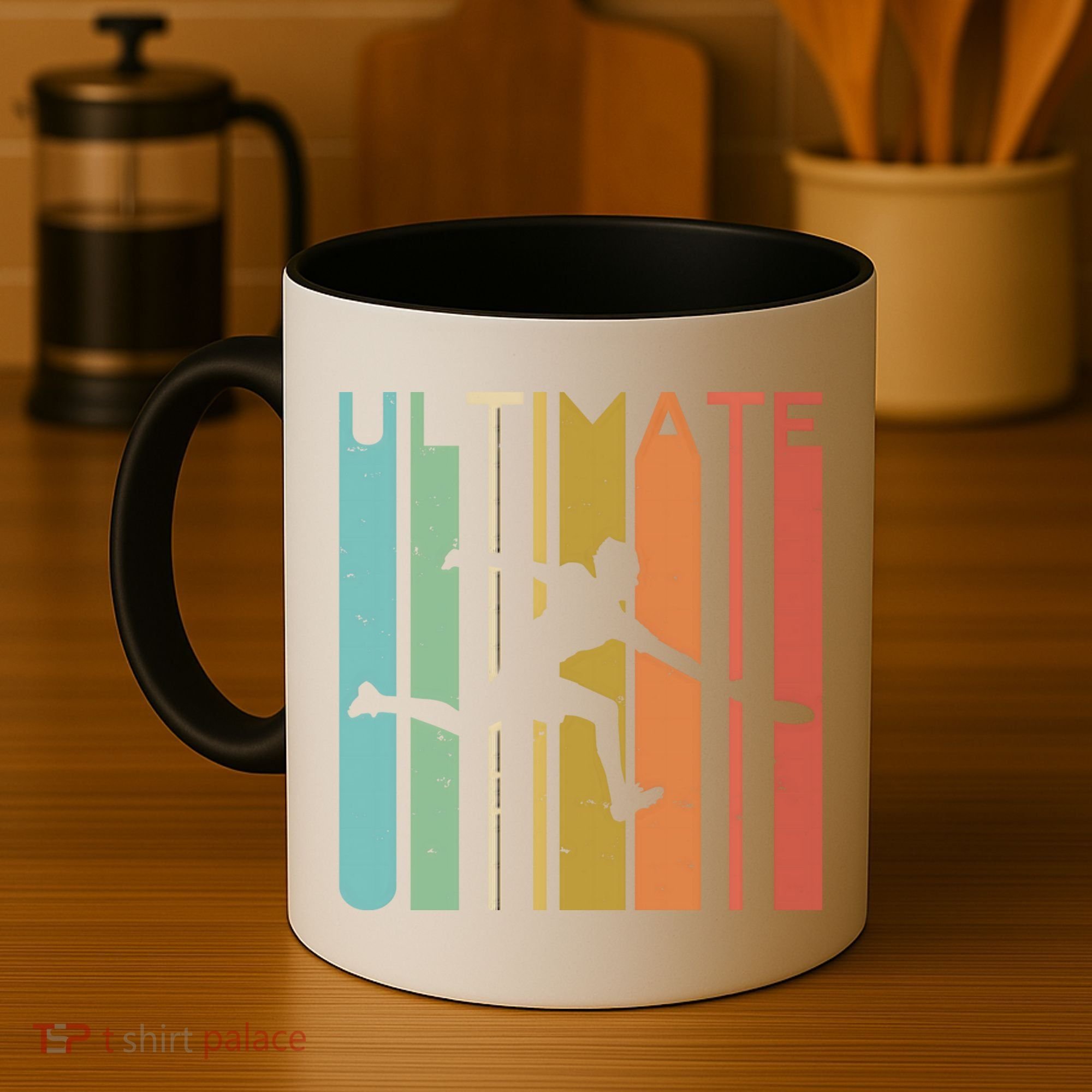 Ultimate Frisbee Retro Player Flying Disc College Cute Gift Coffee Mug