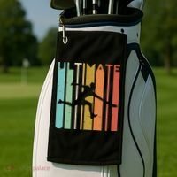 Ultimate Frisbee Retro Player Flying Disc College Cute Gift Golf Towel thumb 2