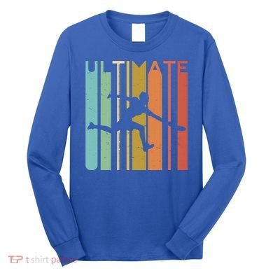 Ultimate Frisbee Retro Player Flying Disc College Cute Gift Long Sleeve Shirt