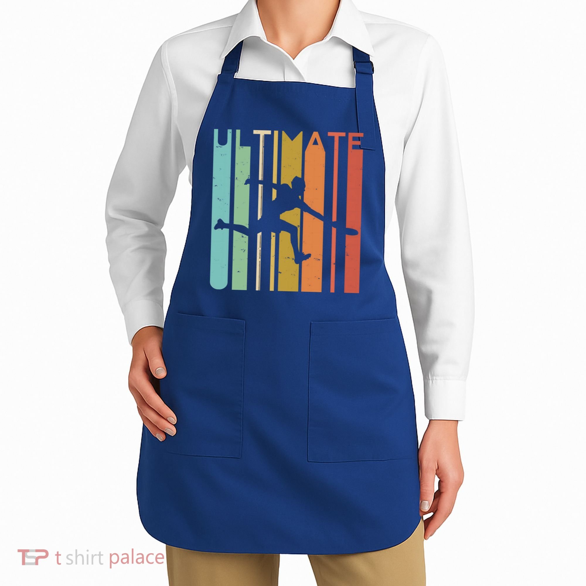 Ultimate Frisbee Retro Player Flying Disc College Cute Gift Apron