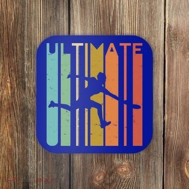 Ultimate Frisbee Retro Player Flying Disc College Cute Gift Coaster