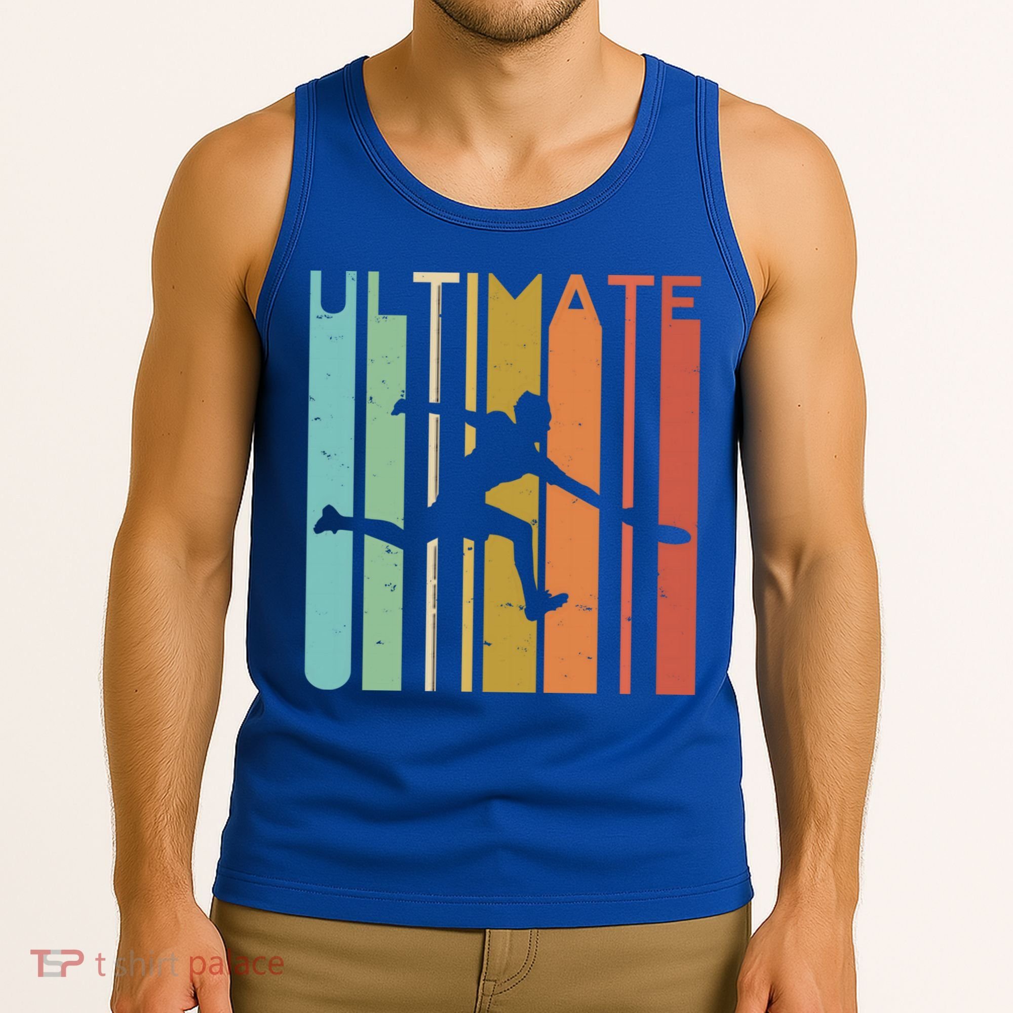 Ultimate Frisbee Retro Player Flying Disc College Cute Gift Tank Top