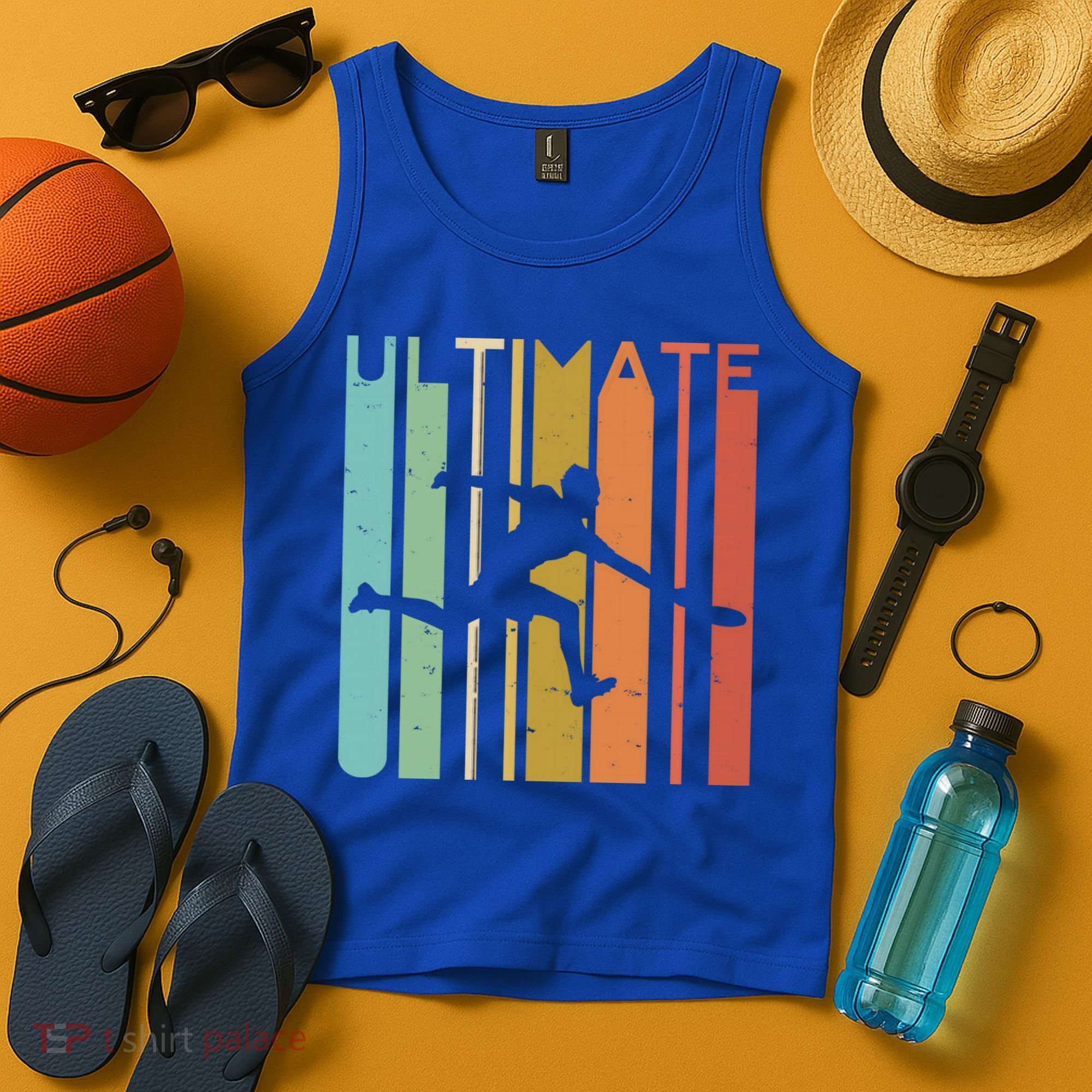 Ultimate Frisbee Retro Player Flying Disc College Cute Gift Tank Top