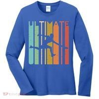 Ultimate Frisbee Retro Player Flying Disc College Cute Gift Women's Long Sleeve Shirt thumb 0
