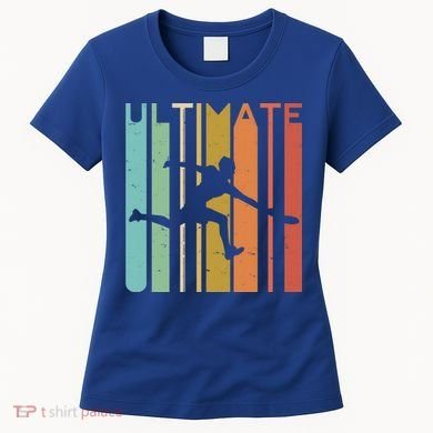 Ultimate Frisbee Retro Player Flying Disc College Cute Gift Women's T-Shirt