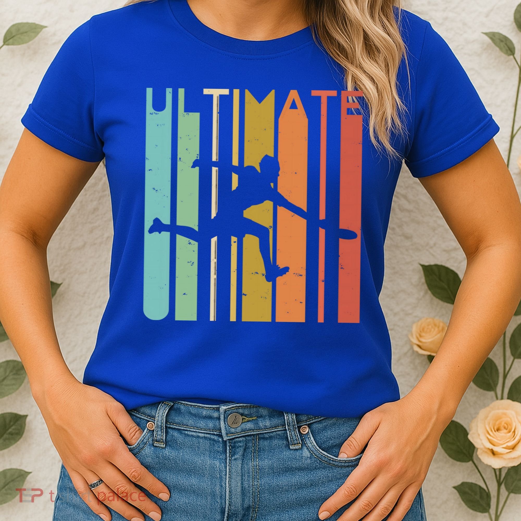 Ultimate Frisbee Retro Player Flying Disc College Cute Gift Women's T-Shirt