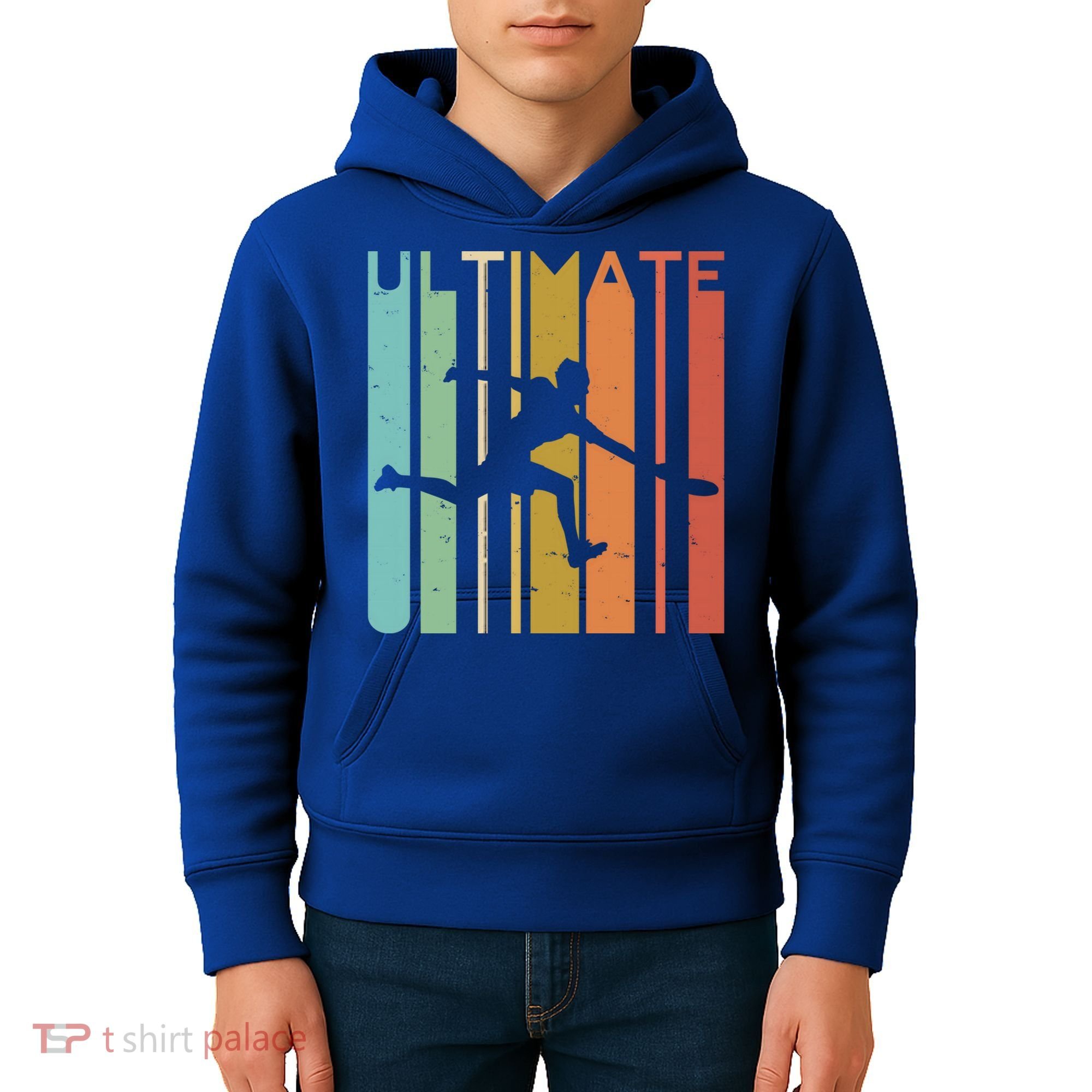 Ultimate Frisbee Retro Player Flying Disc College Cute Gift Kids Hoodie
