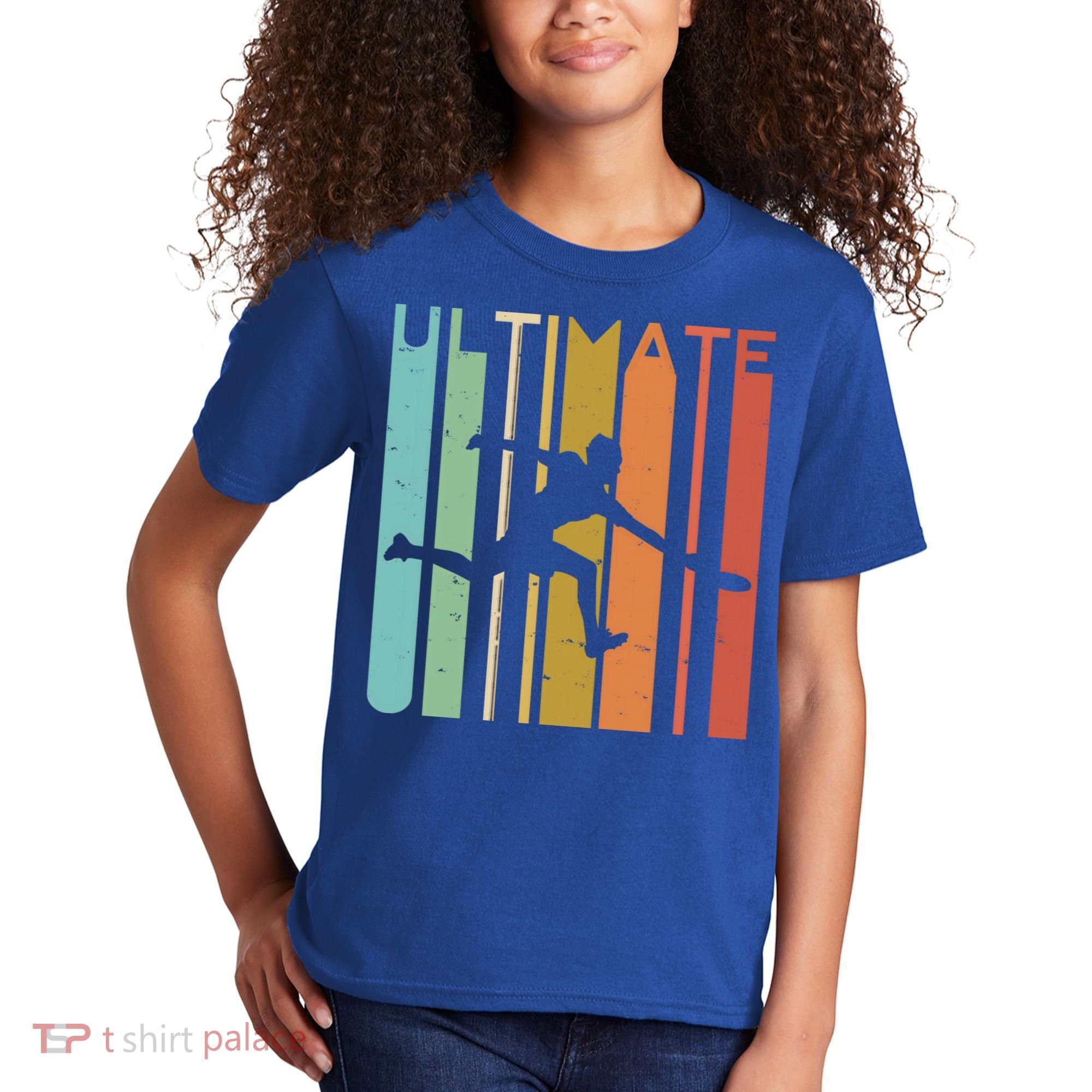 Ultimate Frisbee Retro Player Flying Disc College Cute Gift Kids T-Shirt