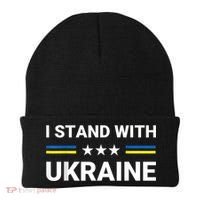 Ukrainian Flag Support Ukraine Freedom I Stand With Ukraine Gift Beanie thumb 0