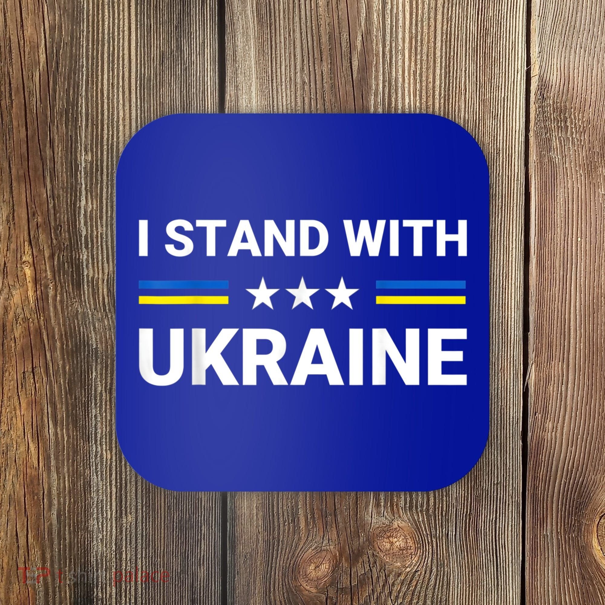 Ukrainian Flag Support Ukraine Freedom I Stand With Ukraine Gift Coaster