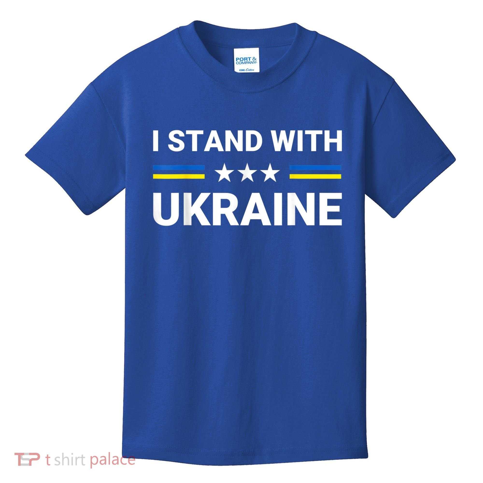 Ukrainian Flag Support Ukraine Freedom I Stand With Ukraine Gift Kids T-Shirt