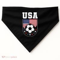 Usa Flag Soccer Fan USA-Made Doggie Bandana thumb 0