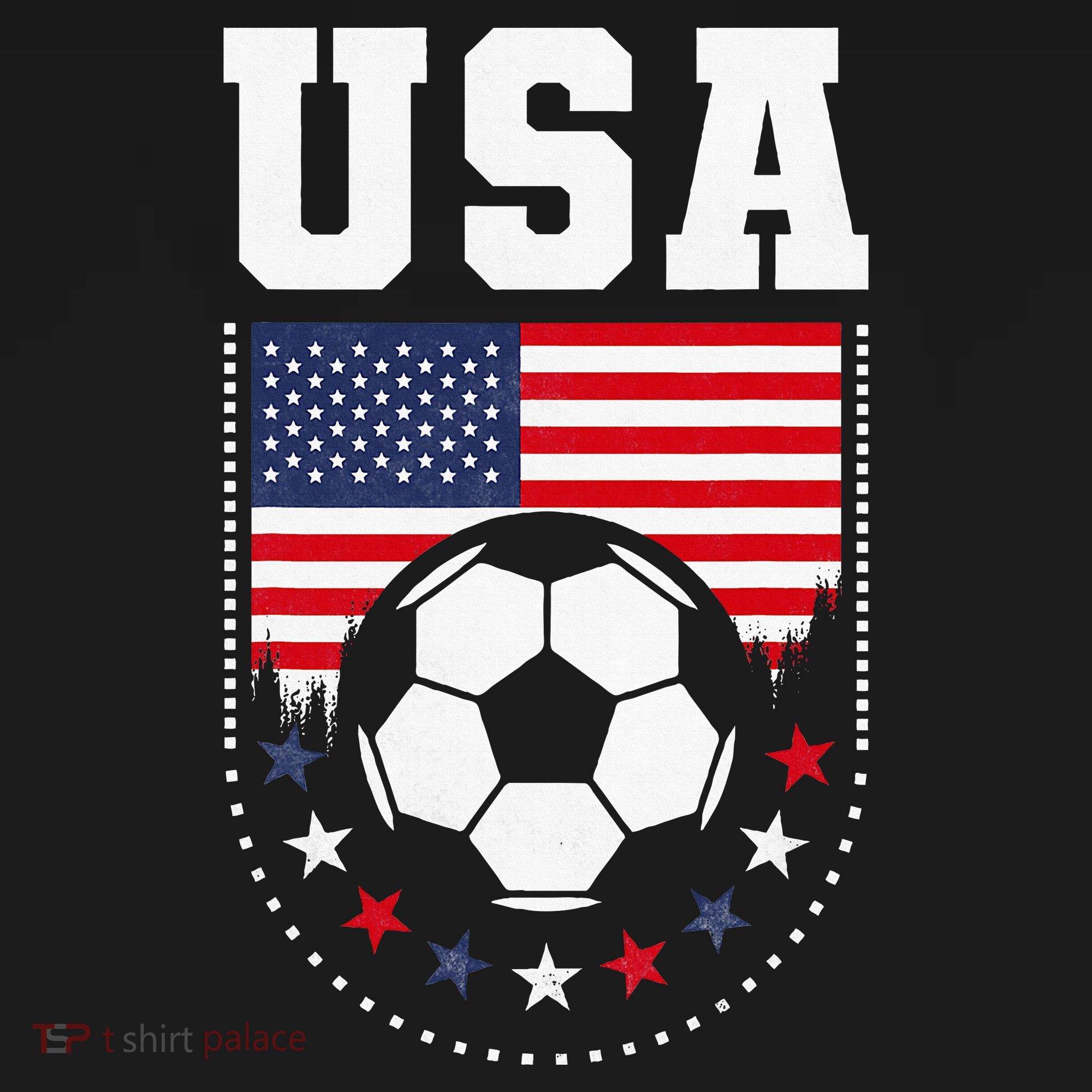 Usa Flag Soccer Fan Sweatshirt