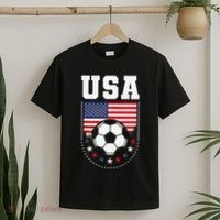 Usa Flag Soccer Fan T-Shirt thumb 2