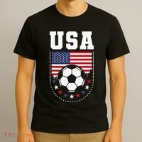 Usa Flag Soccer Fan T-Shirt thumb 3