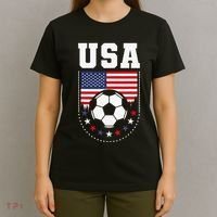 Usa Flag Soccer Fan T-Shirt thumb 4