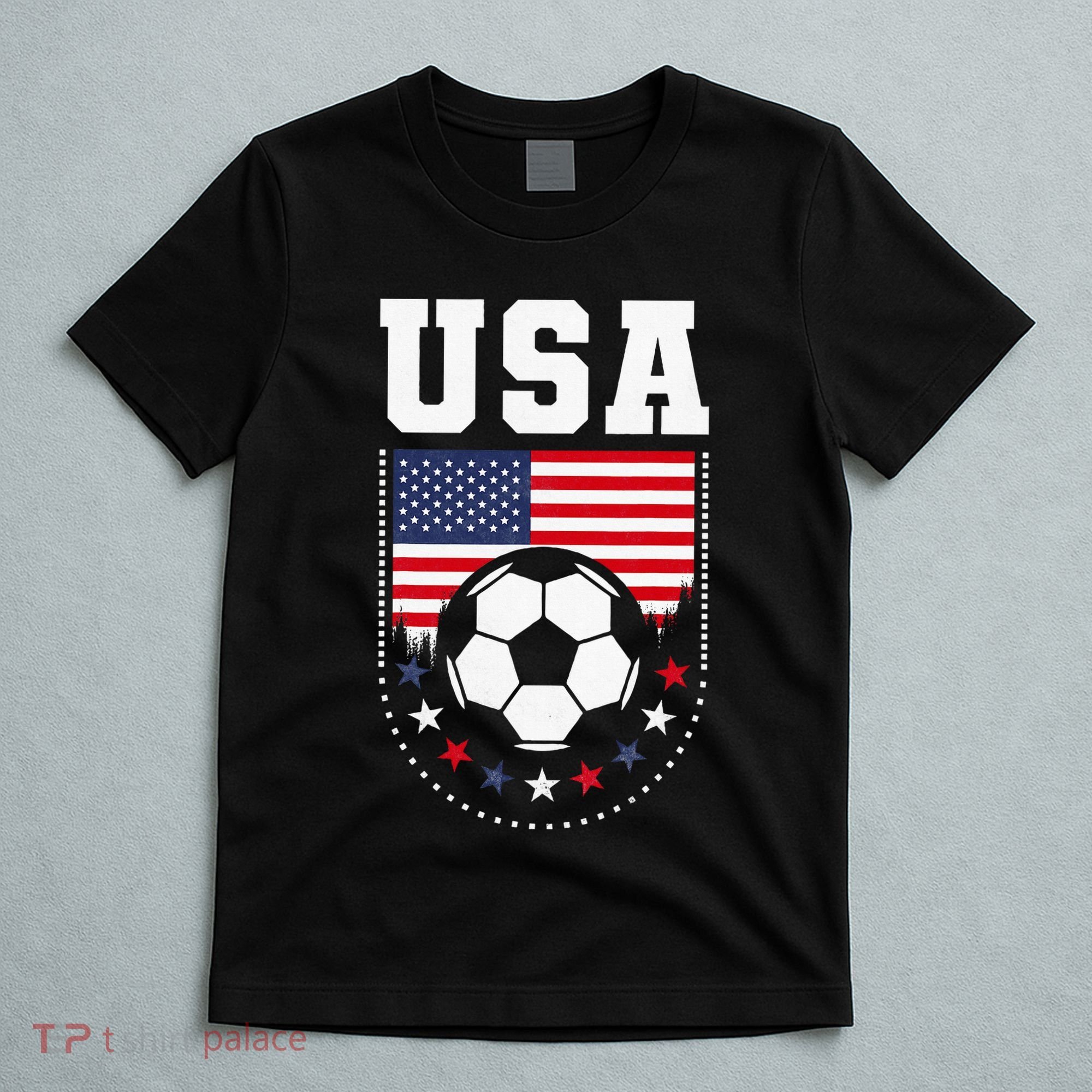 Usa Flag Soccer Fan T-Shirt