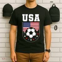 Usa Flag Soccer Fan T-Shirt thumb 6