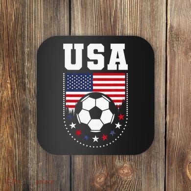 Usa Flag Soccer Fan Coaster