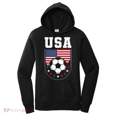 Usa Flag Soccer Fan Women's Hoodie