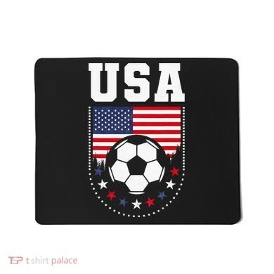 Usa Flag Soccer Fan Mousepad