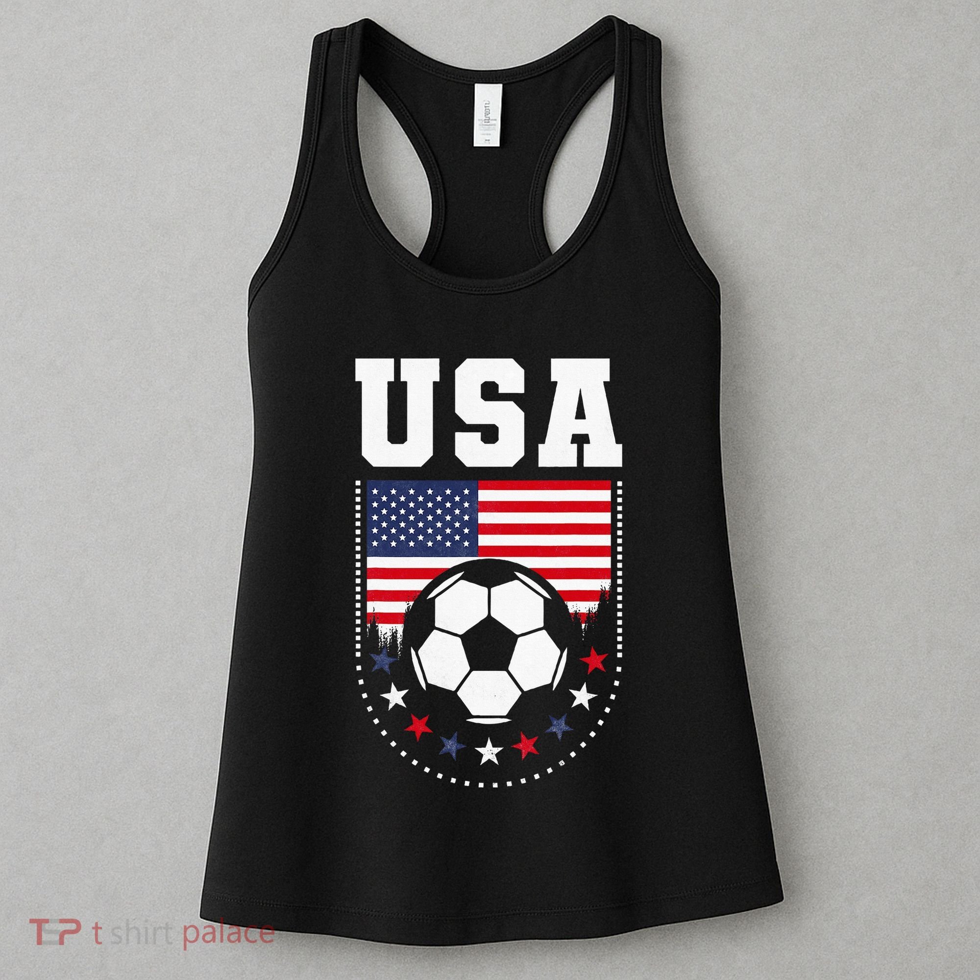 Usa Flag Soccer Fan Women's Tank Top