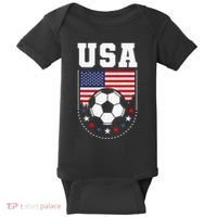Usa Flag Soccer Fan Baby Bodysuit thumb 0