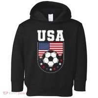 Usa Flag Soccer Fan Toddler Hoodie thumb 0