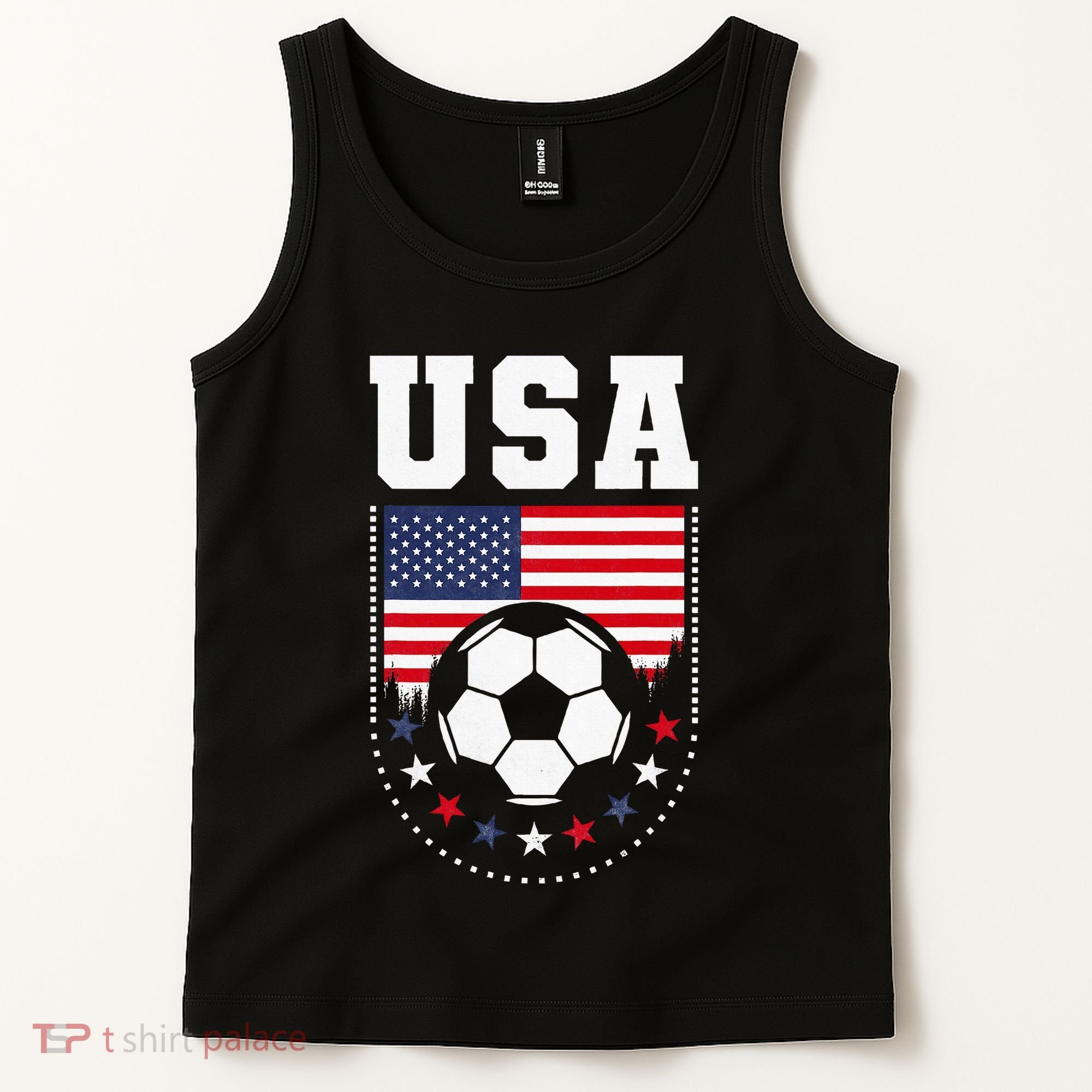 Usa Flag Soccer Fan Tank Top