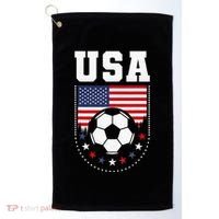 Usa Flag Soccer Fan Golf Towel thumb 0