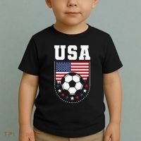 Usa Flag Soccer Fan Toddler T-Shirt thumb 2