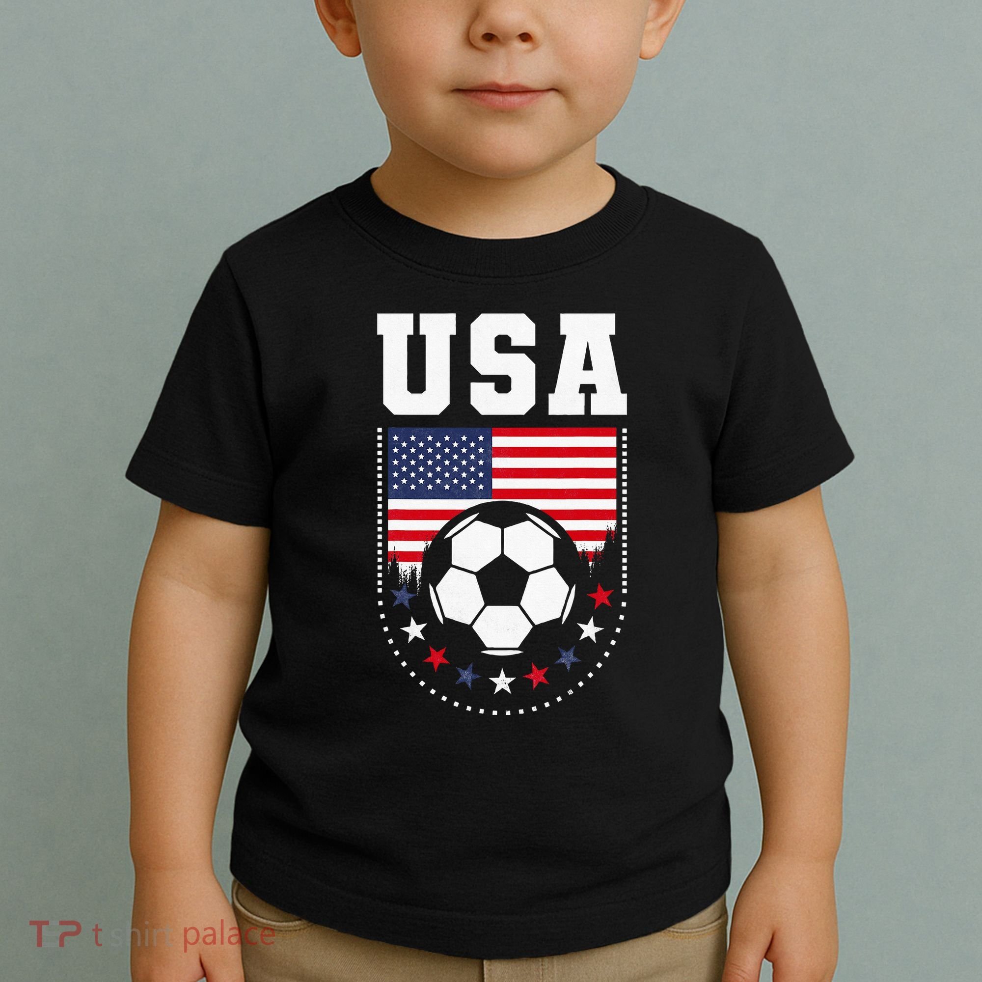 Usa Flag Soccer Fan Toddler T-Shirt