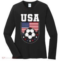 Usa Flag Soccer Fan Women's Long Sleeve Shirt thumb 0