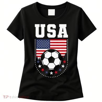 Usa Flag Soccer Fan Women's T-Shirt
