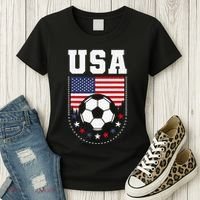 Usa Flag Soccer Fan Women's T-Shirt thumb 3