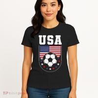 Usa Flag Soccer Fan Women's T-Shirt thumb 4