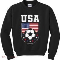Usa Flag Soccer Fan Kids Sweatshirt thumb 0