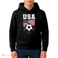 Usa Flag Soccer Fan Kids Hoodie thumb 4