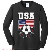 Usa Flag Soccer Fan Kids Long Sleeve Shirt thumb 0