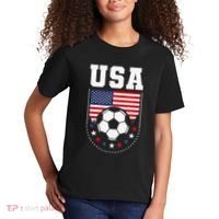 Usa Flag Soccer Fan Kids T-Shirt thumb 2