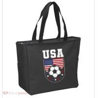 Usa Flag Soccer Fan Tote Bag thumb 2
